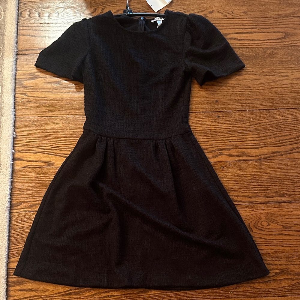 Black Tweed Dropwaist Dress